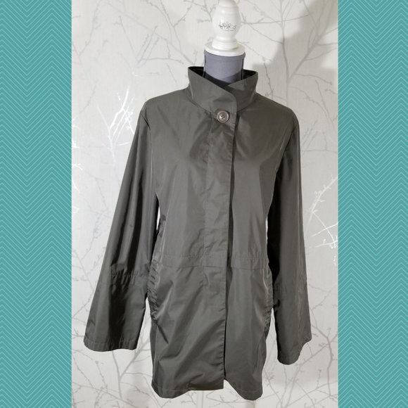 Cinzia Rocca Metallic Gray Button Front Coat - Picture 5 of 7